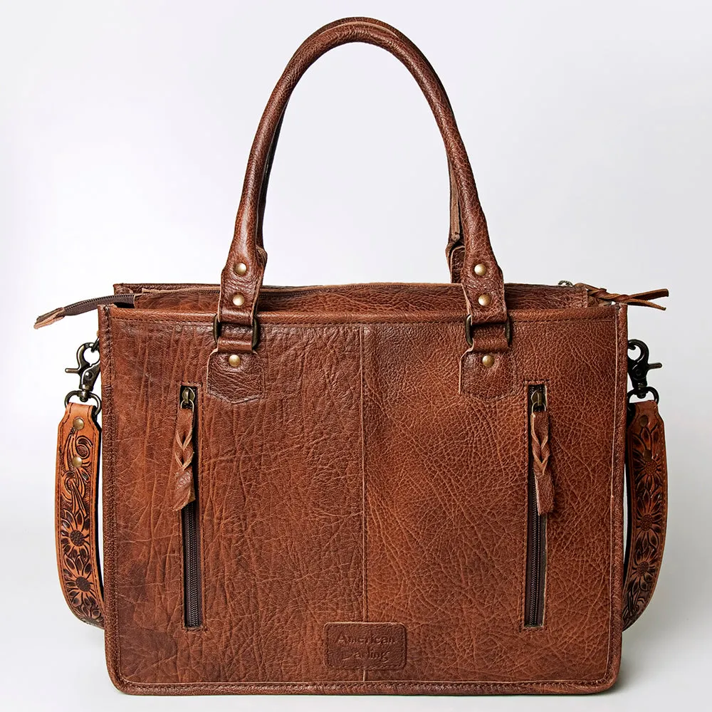 American Darling Briefcase Hand Tooled Saddle Blanket Genuine Leather women bag western handbag purse