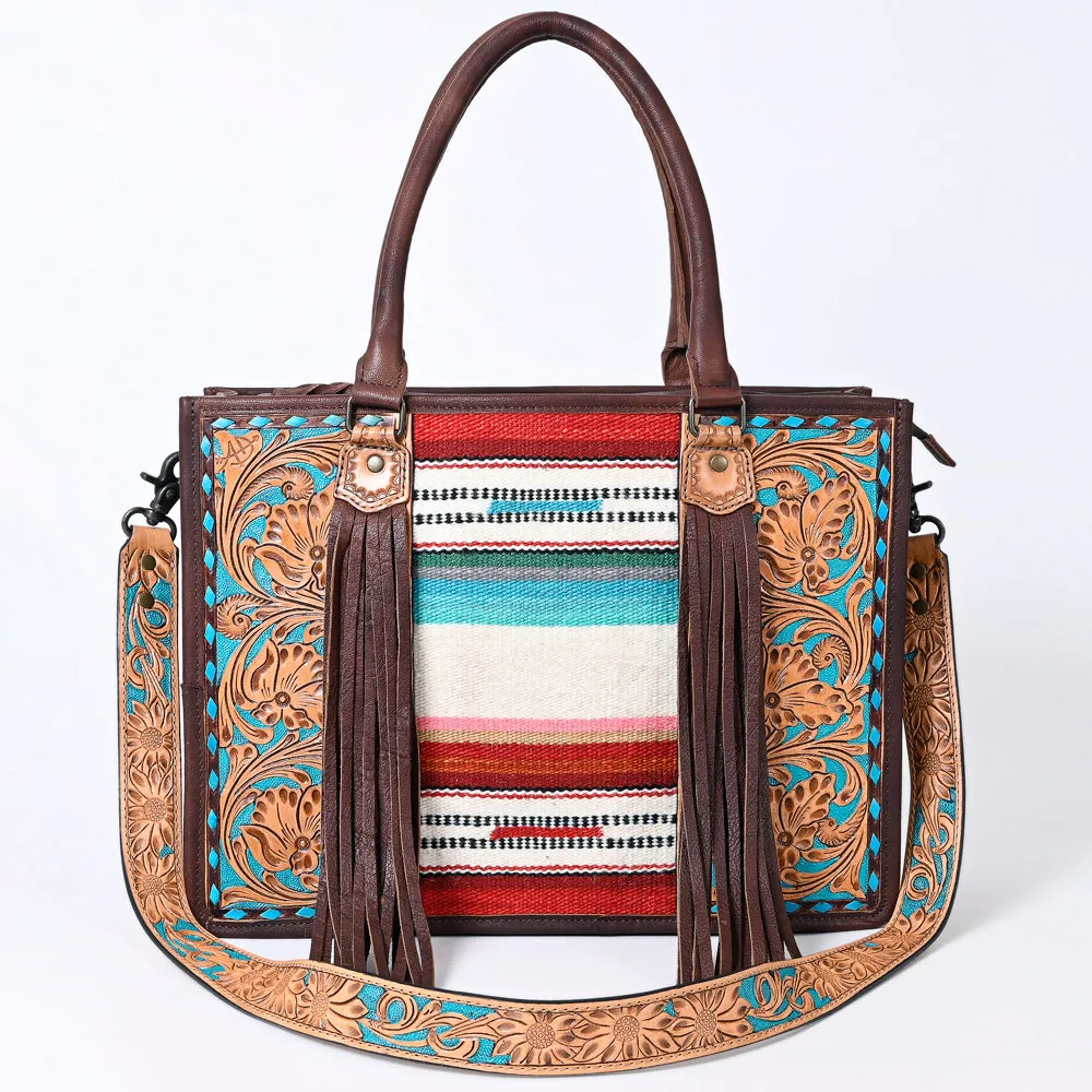 American Darling Briefcase Hand Tooled Saddle Blanket Genuine Leather women bag western handbag purse