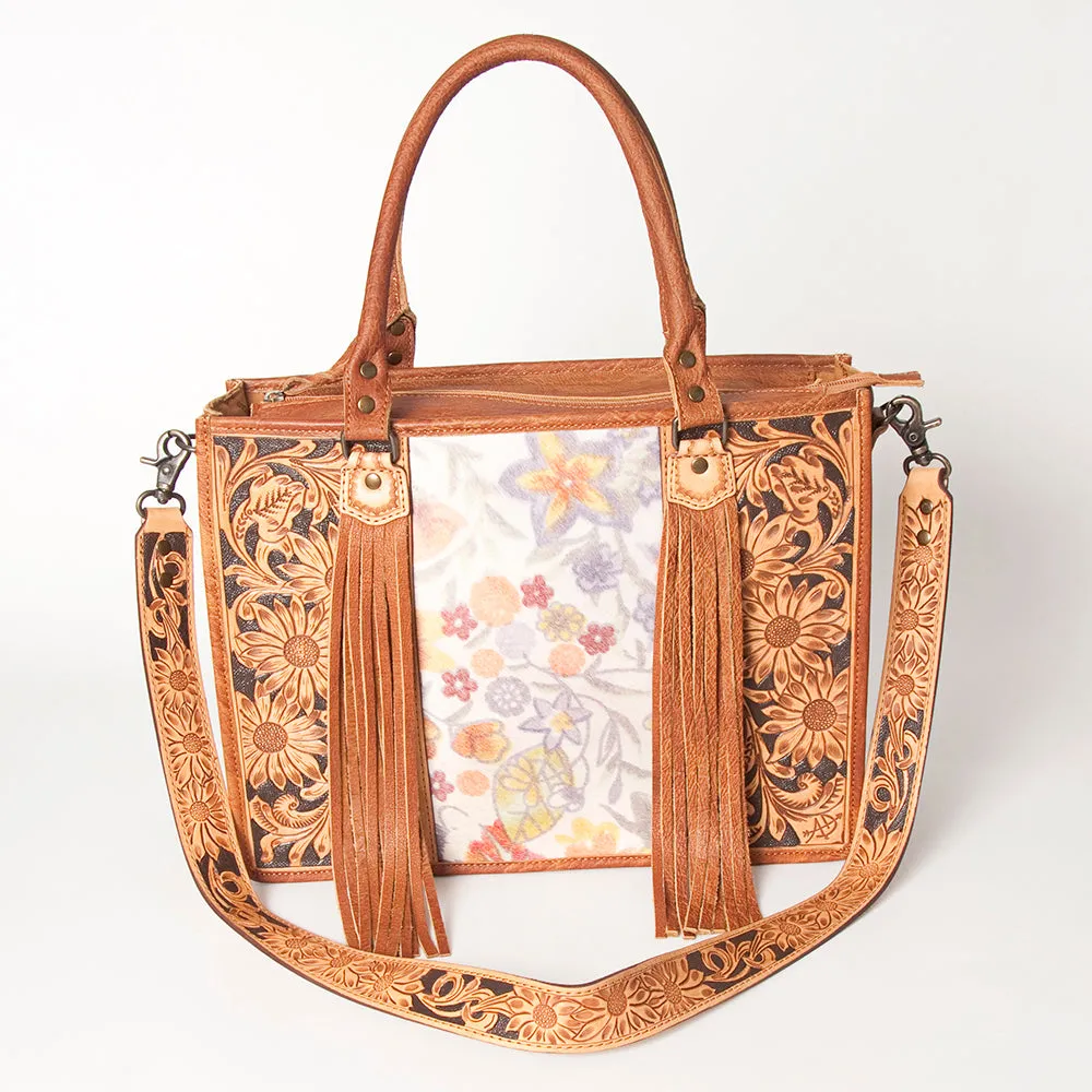 American Darling Briefcase Hand Tooled Saddle Blanket Genuine Leather women bag western handbag purse