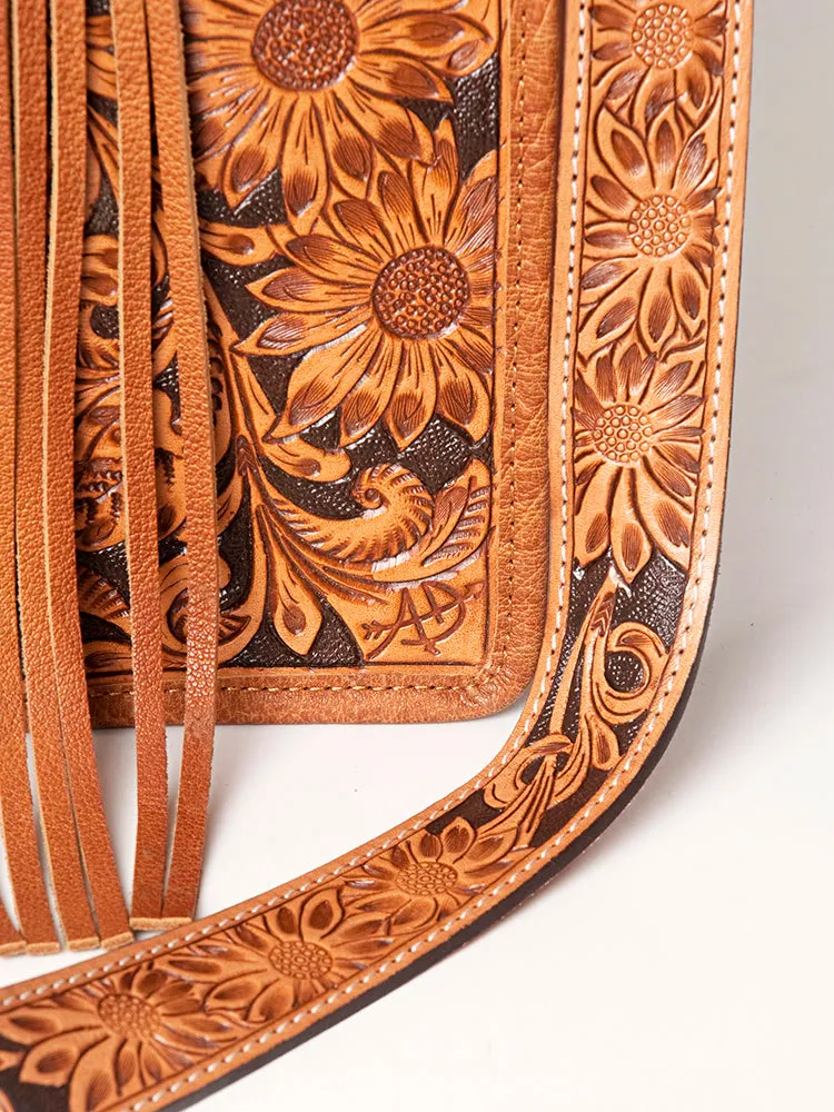 American Darling Briefcase Hand Tooled Saddle Blanket Genuine Leather women bag western handbag purse