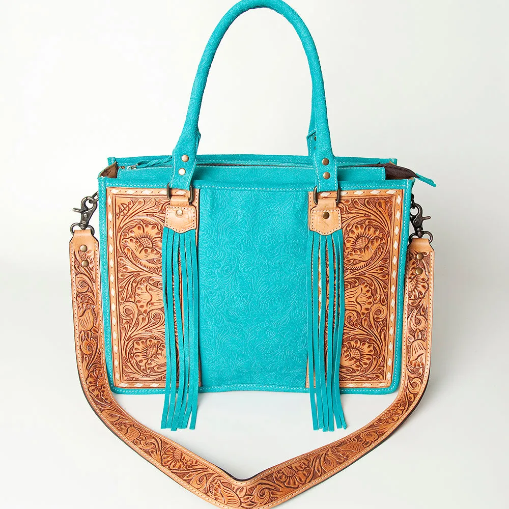 American Darling Briefcase Hand Tooled Saddle Blanket Genuine Leather women bag western handbag purse