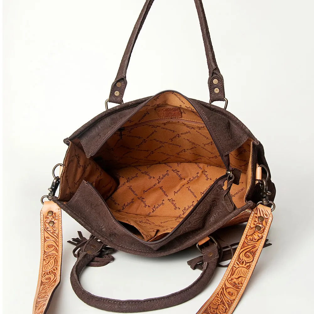 American Darling Briefcase Hand Tooled Saddle Blanket Genuine Leather women bag western handbag purse