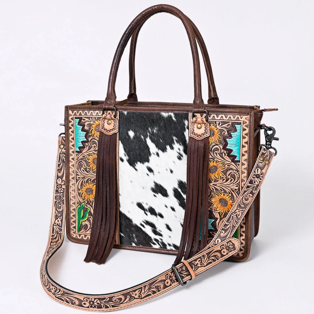 American Darling Briefcase Hand Tooled Saddle Blanket Genuine Leather women bag western handbag purse