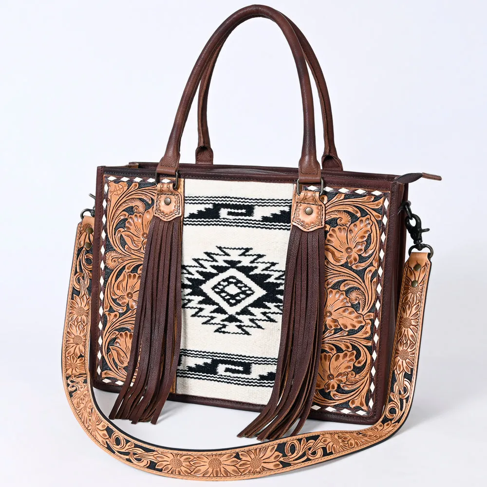 American Darling Briefcase Hand Tooled Saddle Blanket Genuine Leather women bag western handbag purse
