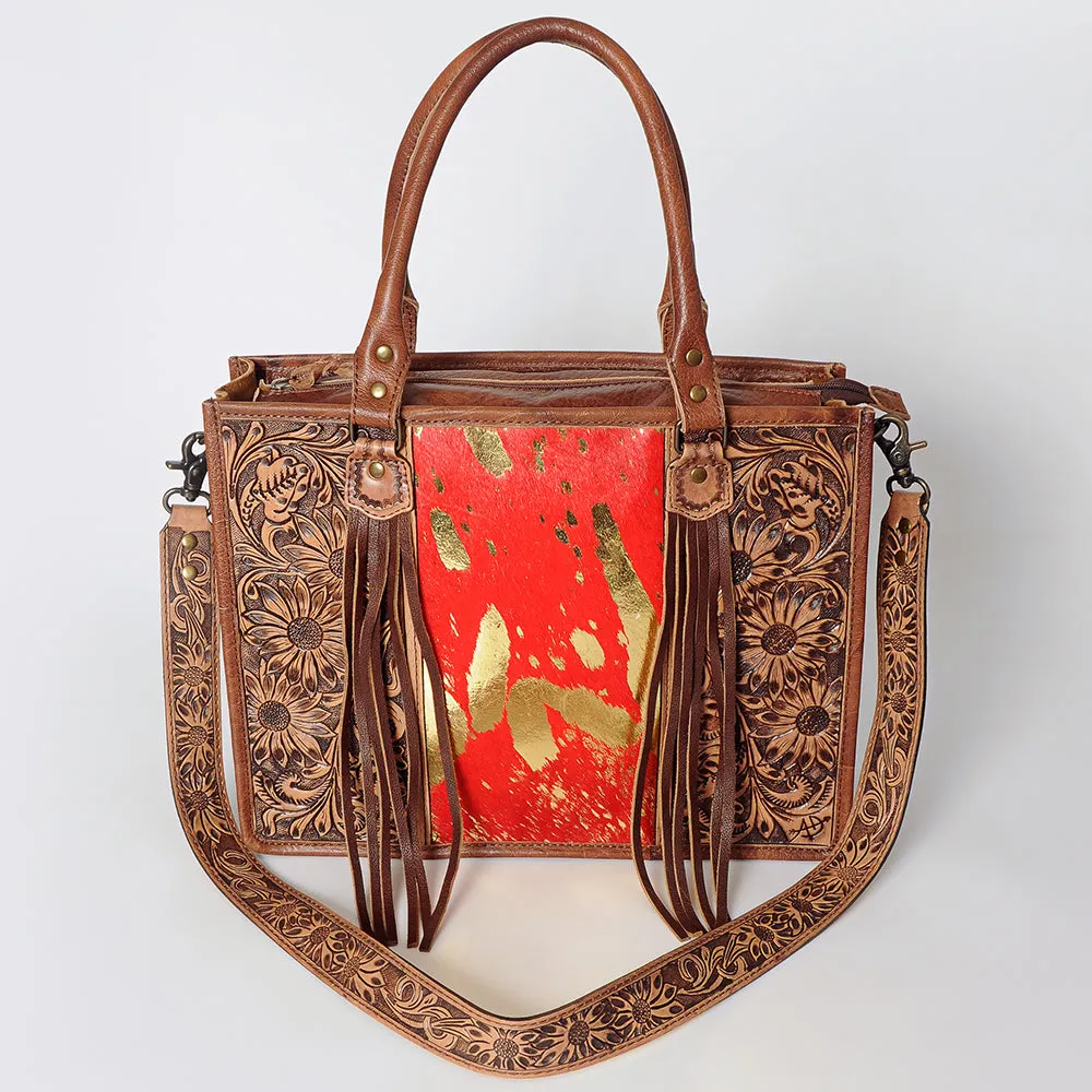 American Darling Briefcase Hand Tooled Saddle Blanket Genuine Leather women bag western handbag purse