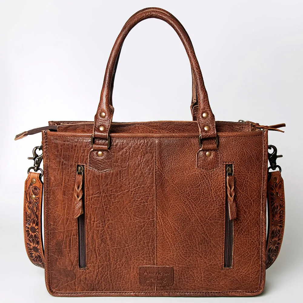 American Darling Briefcase Hand Tooled Saddle Blanket Genuine Leather women bag western handbag purse
