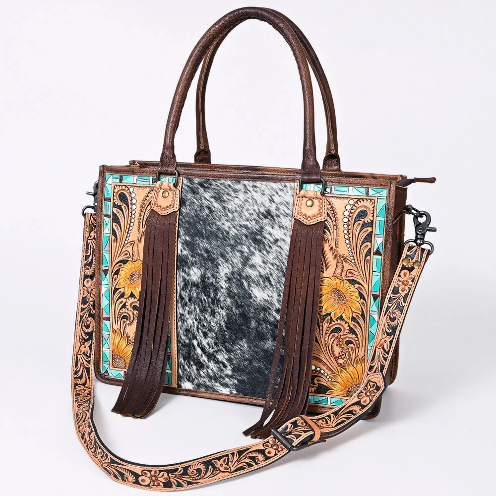 American Darling Briefcase Hand Tooled Saddle Blanket Genuine Leather women bag western handbag purse