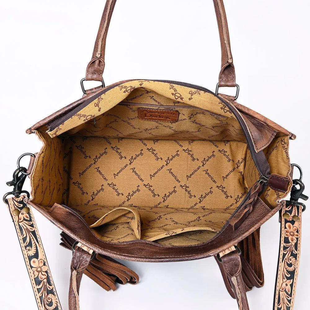 American Darling Briefcase Hand Tooled Saddle Blanket Genuine Leather women bag western handbag purse