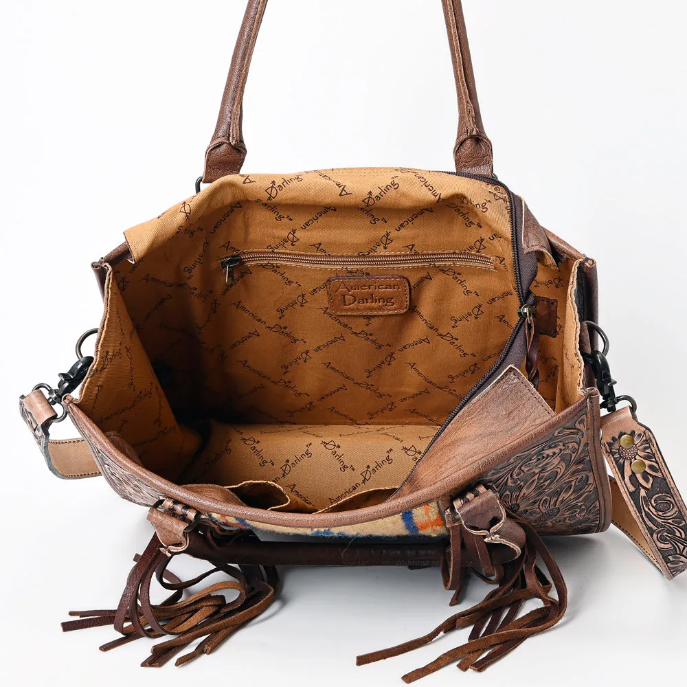 American Darling Briefcase Hand Tooled Saddle Blanket Genuine Leather women bag western handbag purse