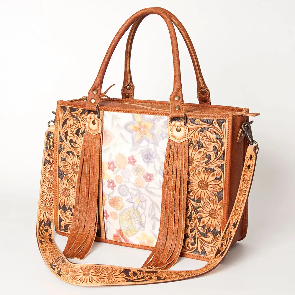 American Darling Briefcase Hand Tooled Saddle Blanket Genuine Leather women bag western handbag purse