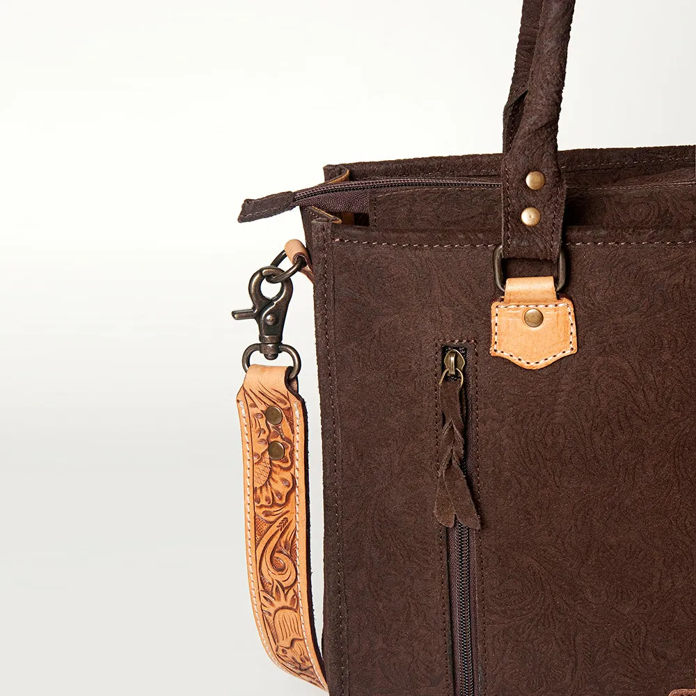 American Darling Briefcase Hand Tooled Saddle Blanket Genuine Leather women bag western handbag purse