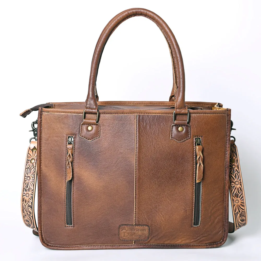 American Darling Briefcase Hand Tooled Saddle Blanket Genuine Leather women bag western handbag purse