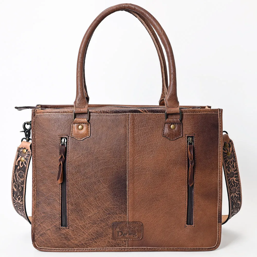 American Darling Briefcase Hand Tooled Saddle Blanket Genuine Leather women bag western handbag purse