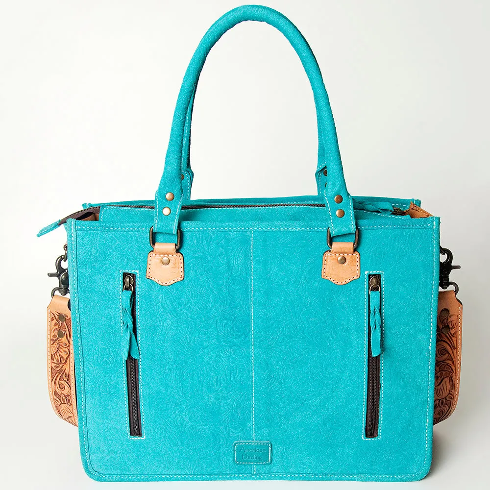 American Darling Briefcase Hand Tooled Saddle Blanket Genuine Leather women bag western handbag purse