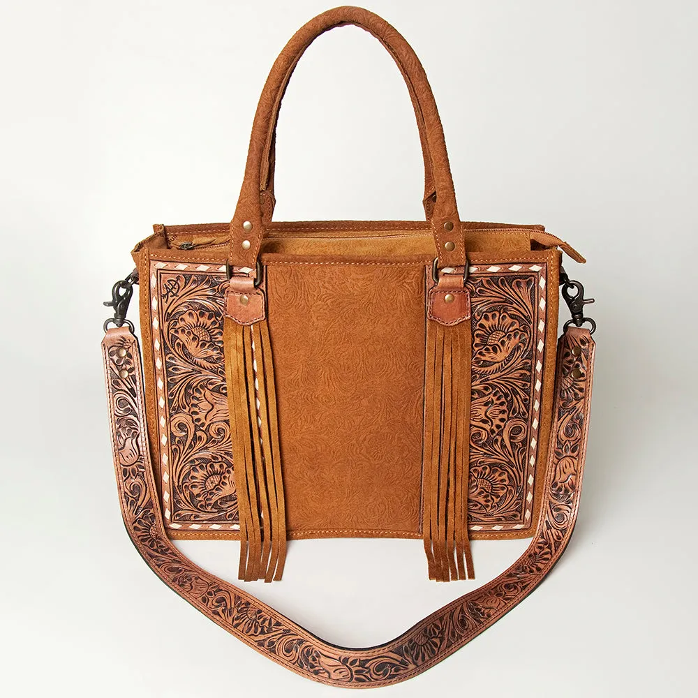 American Darling Briefcase Hand Tooled Saddle Blanket Genuine Leather women bag western handbag purse