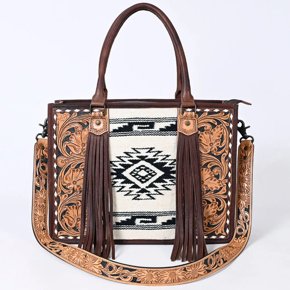 American Darling Briefcase Hand Tooled Saddle Blanket Genuine Leather women bag western handbag purse
