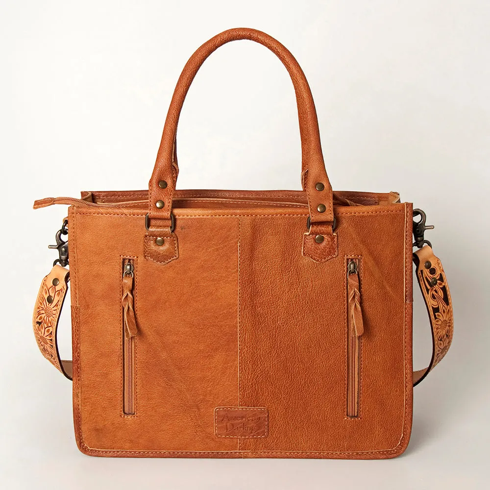 American Darling Briefcase Hand Tooled Saddle Blanket Genuine Leather women bag western handbag purse
