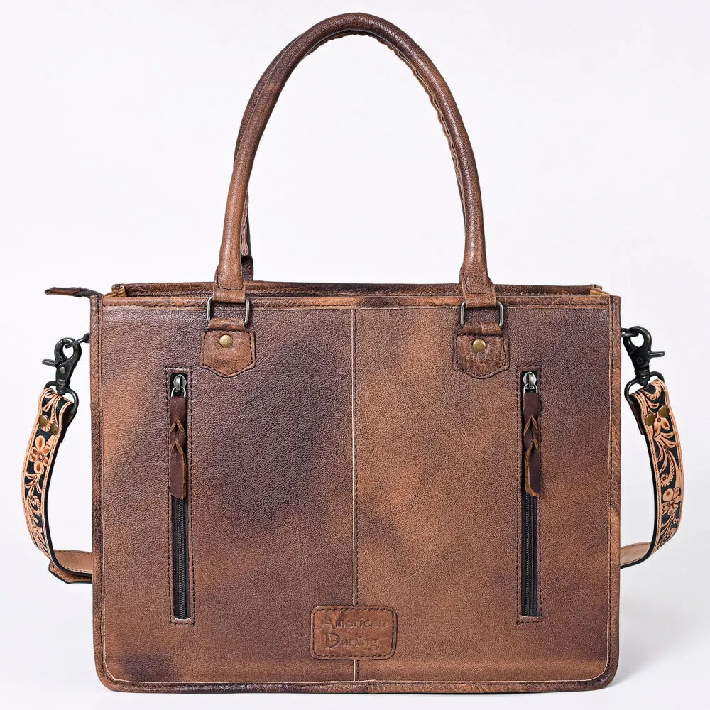 American Darling Briefcase Hand Tooled Saddle Blanket Genuine Leather women bag western handbag purse