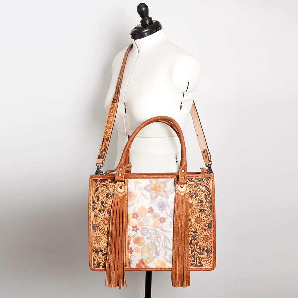 American Darling Briefcase Hand Tooled Saddle Blanket Genuine Leather women bag western handbag purse