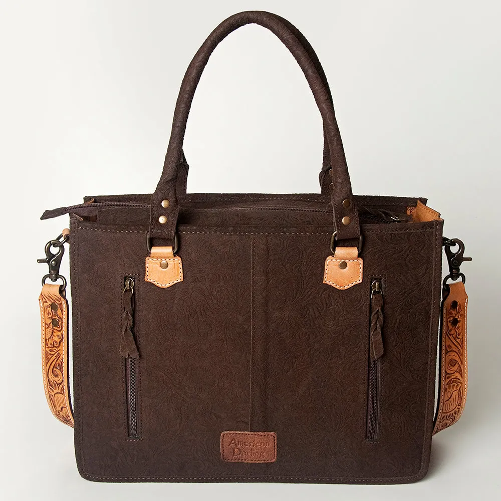 American Darling Briefcase Hand Tooled Saddle Blanket Genuine Leather women bag western handbag purse