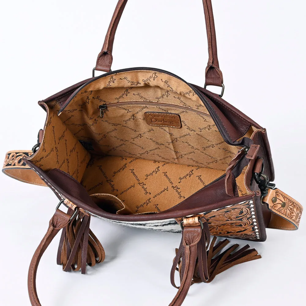 American Darling Briefcase Hand Tooled Saddle Blanket Genuine Leather women bag western handbag purse