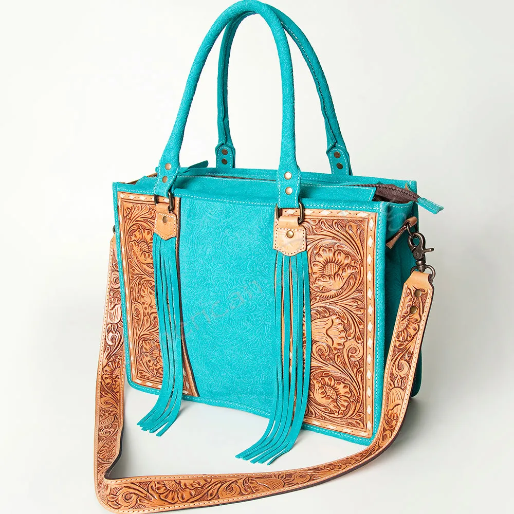 American Darling Briefcase Hand Tooled Saddle Blanket Genuine Leather women bag western handbag purse
