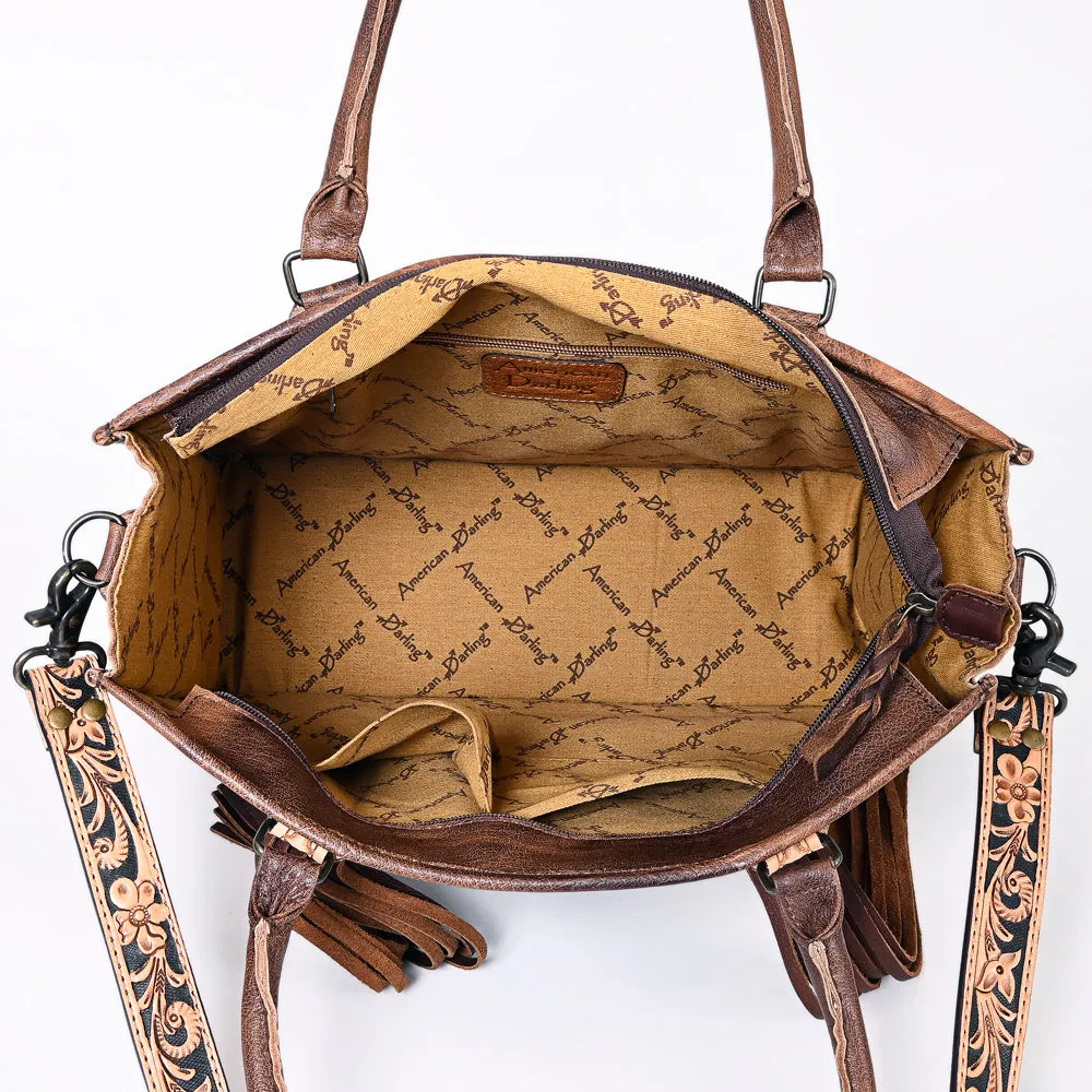 American Darling Briefcase Hand Tooled Saddle Blanket Genuine Leather women bag western handbag purse