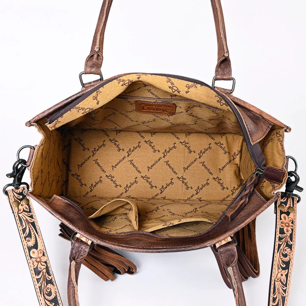 American Darling Briefcase Hand Tooled Saddle Blanket Genuine Leather women bag western handbag purse