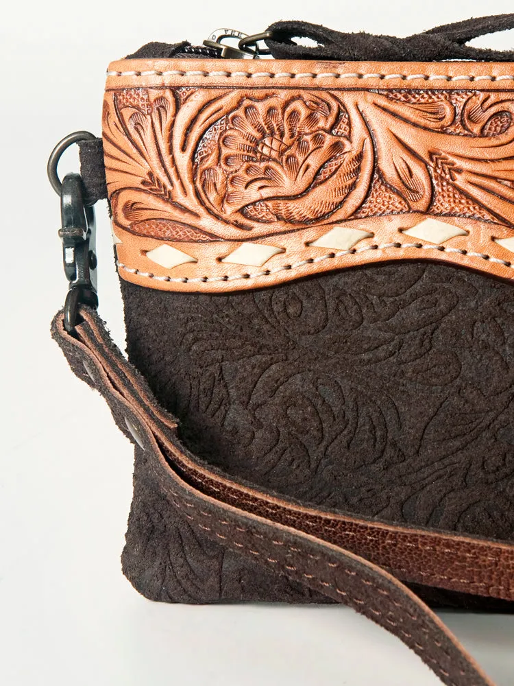 American Darling Wristlet Hand Tooled Embossed Genuine Leather Western Women Bag | Handbag Purse | Women Wristlet Purse | Wristlet Purse | Travel Wristlet Purse | Leather Wristlet Purse | Clutch Wristlet Purse