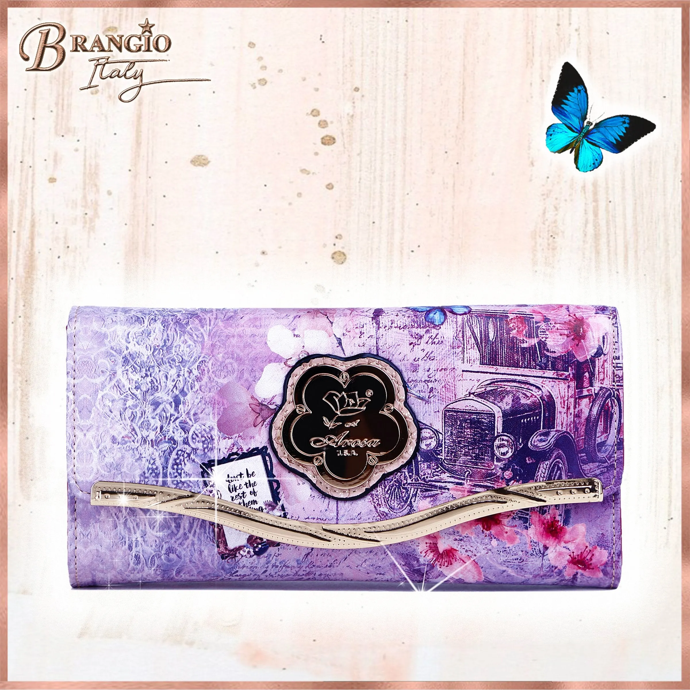 Arosa Vintage-Inspired Artistic Wallet