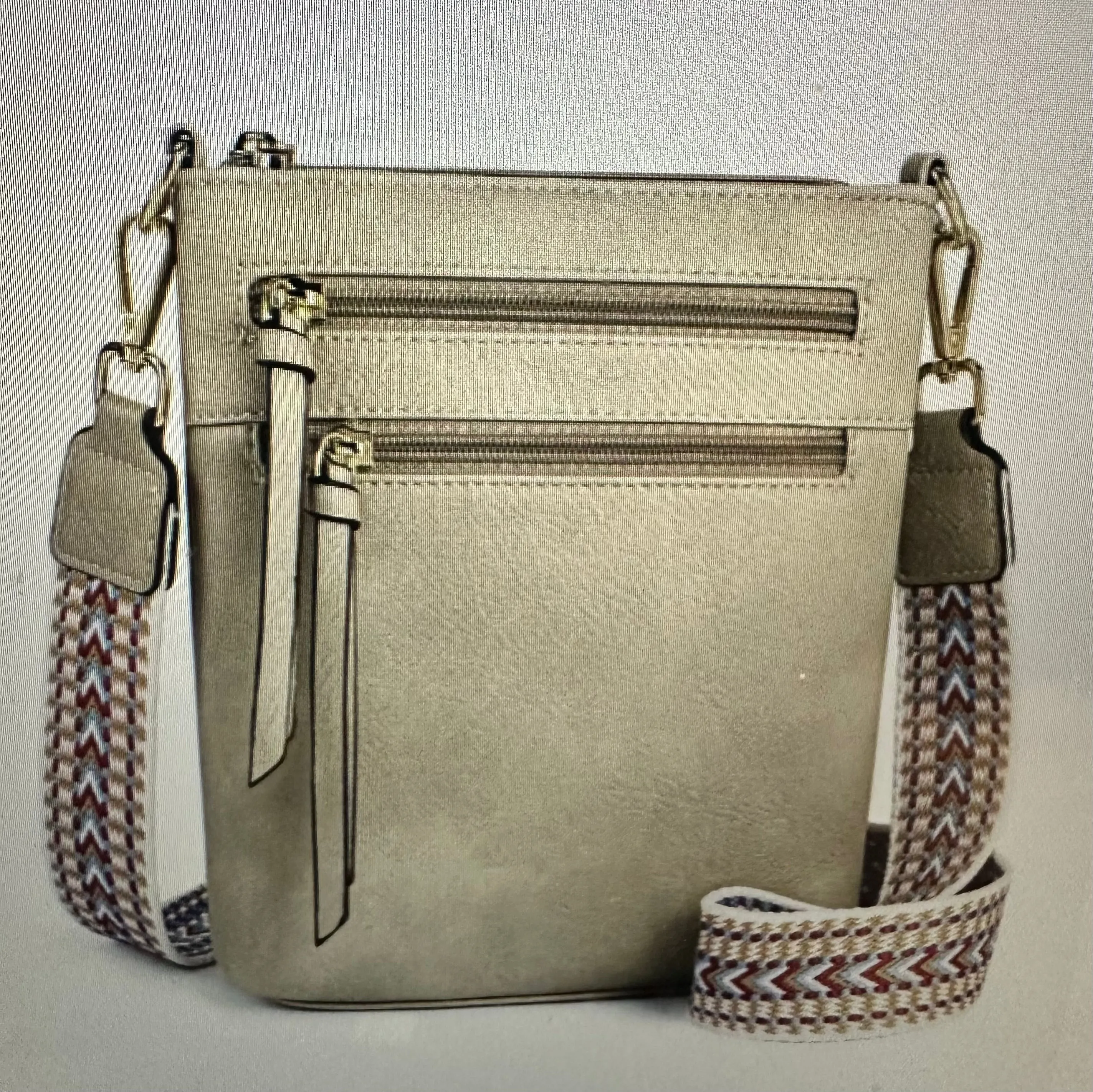 Assorted Half Pint Aztec Strap Purse