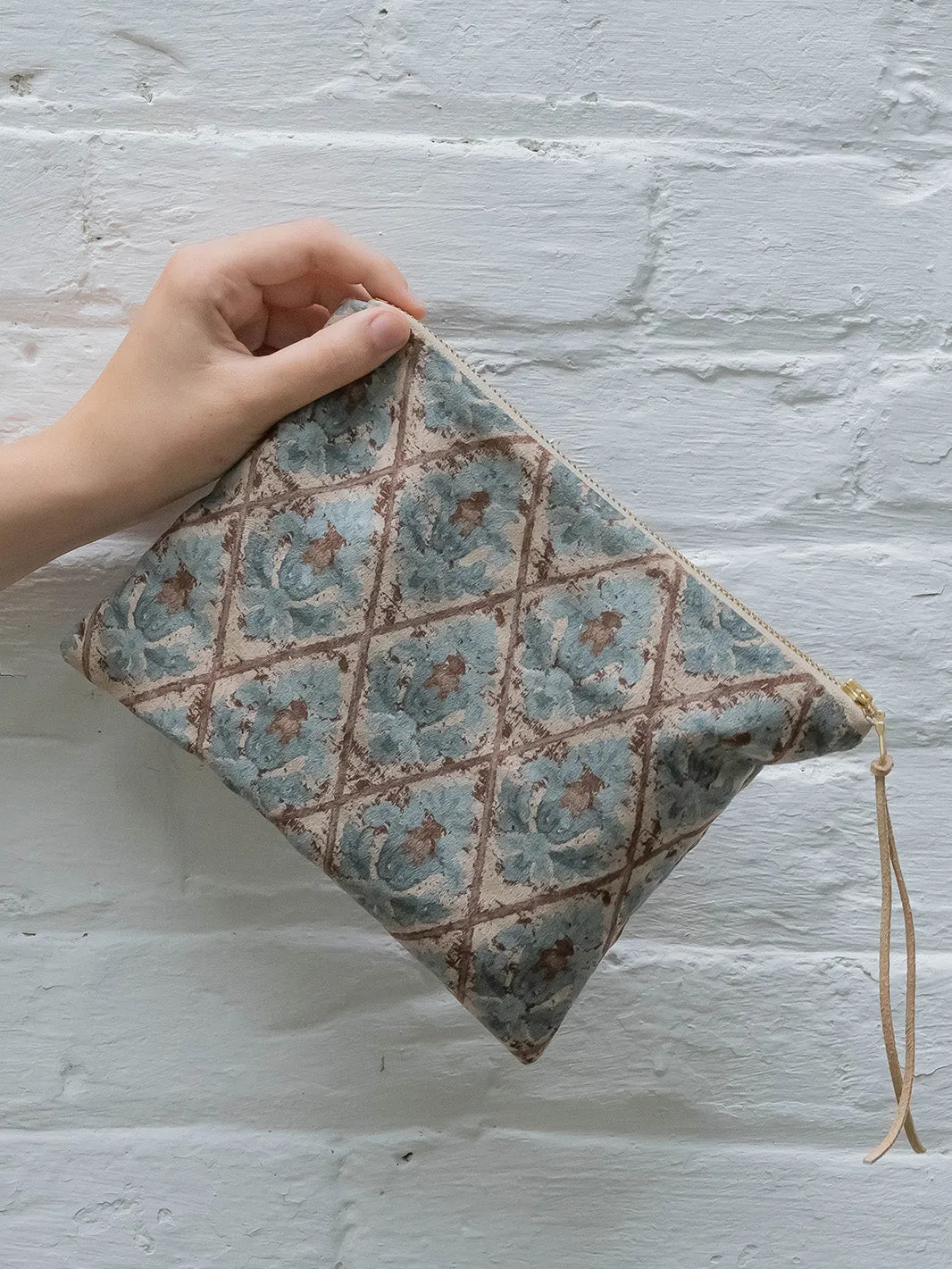 Autumn Blues Vegan Suede Purse
