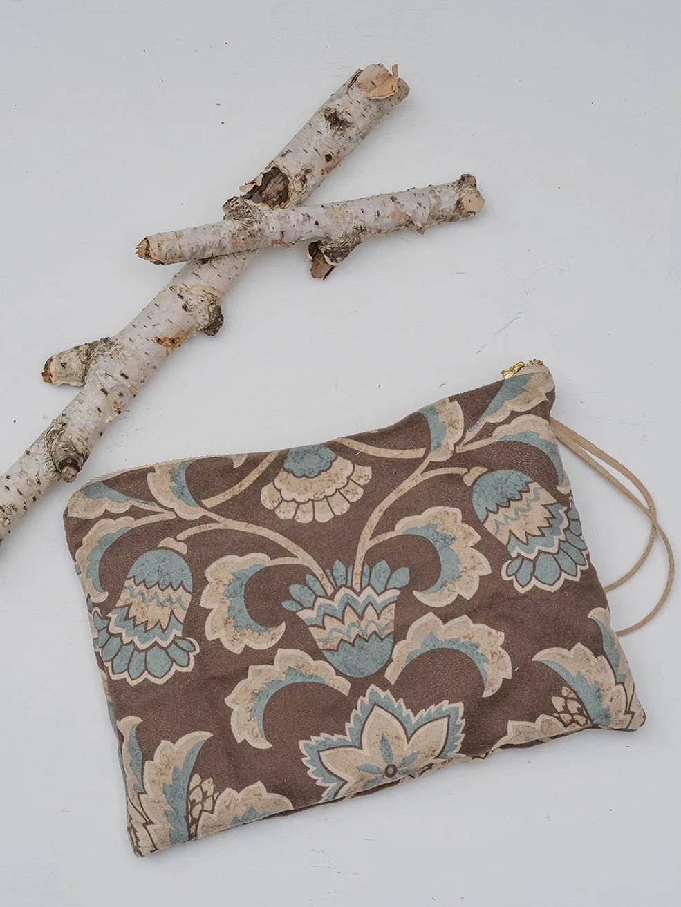 Autumn Blues Vegan Suede Purse