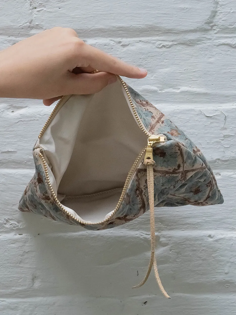 Autumn Blues Vegan Suede Purse