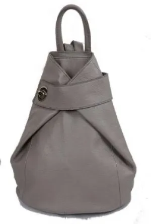 Bagitali Florenza Leather Backpack - Dark Grey