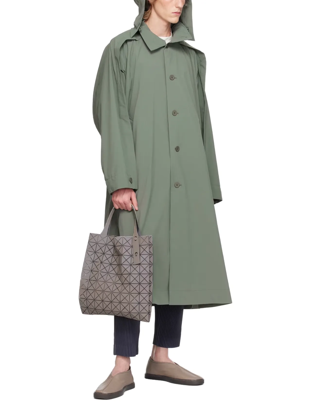 Bao Bao Issey Miyake Grey Large Prism Plus Tote