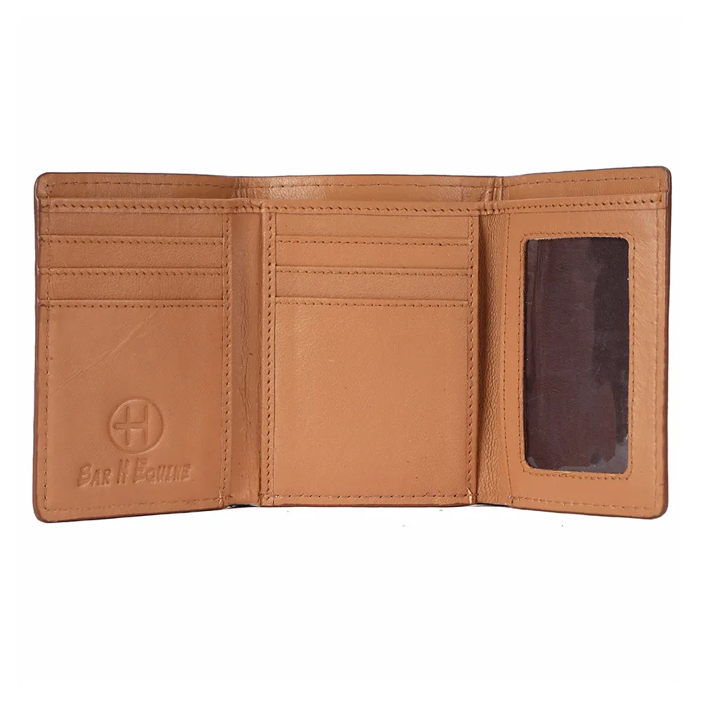 BAR H EQUINE Genuine Leather Rodeo - Bifold & Trifold Wallet For Men Women