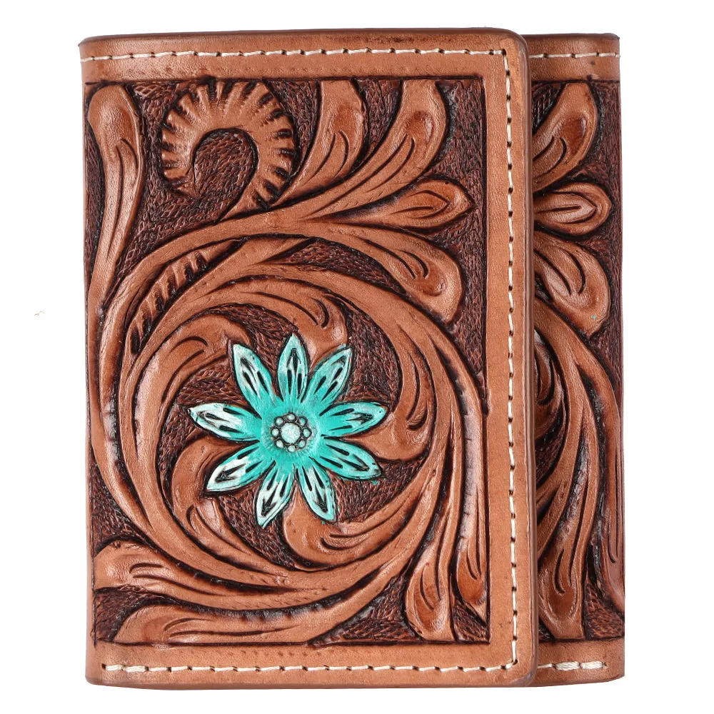 BAR H EQUINE Genuine Leather Rodeo - Bifold & Trifold Wallet For Men Women