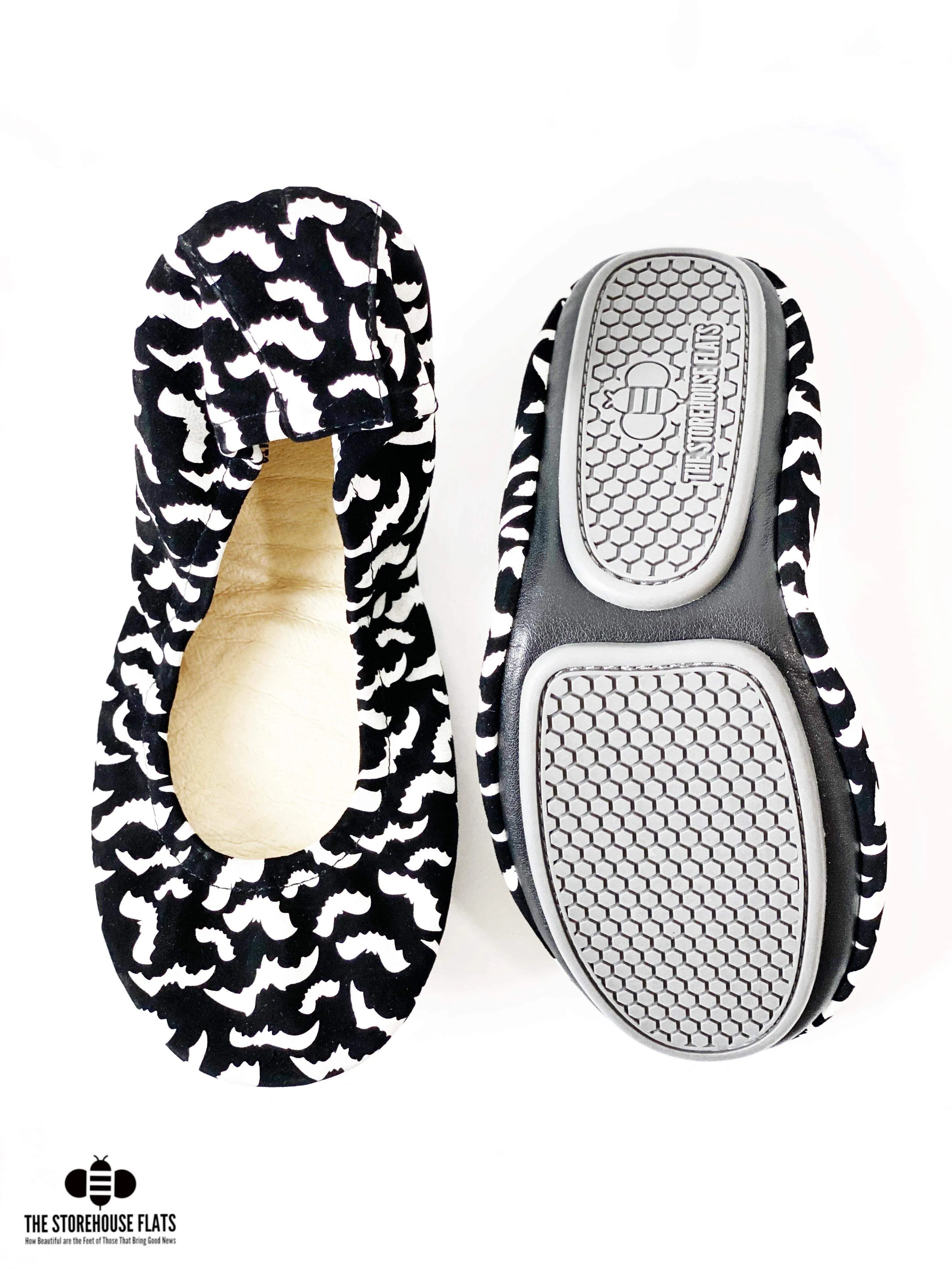 Batty Printed Suede