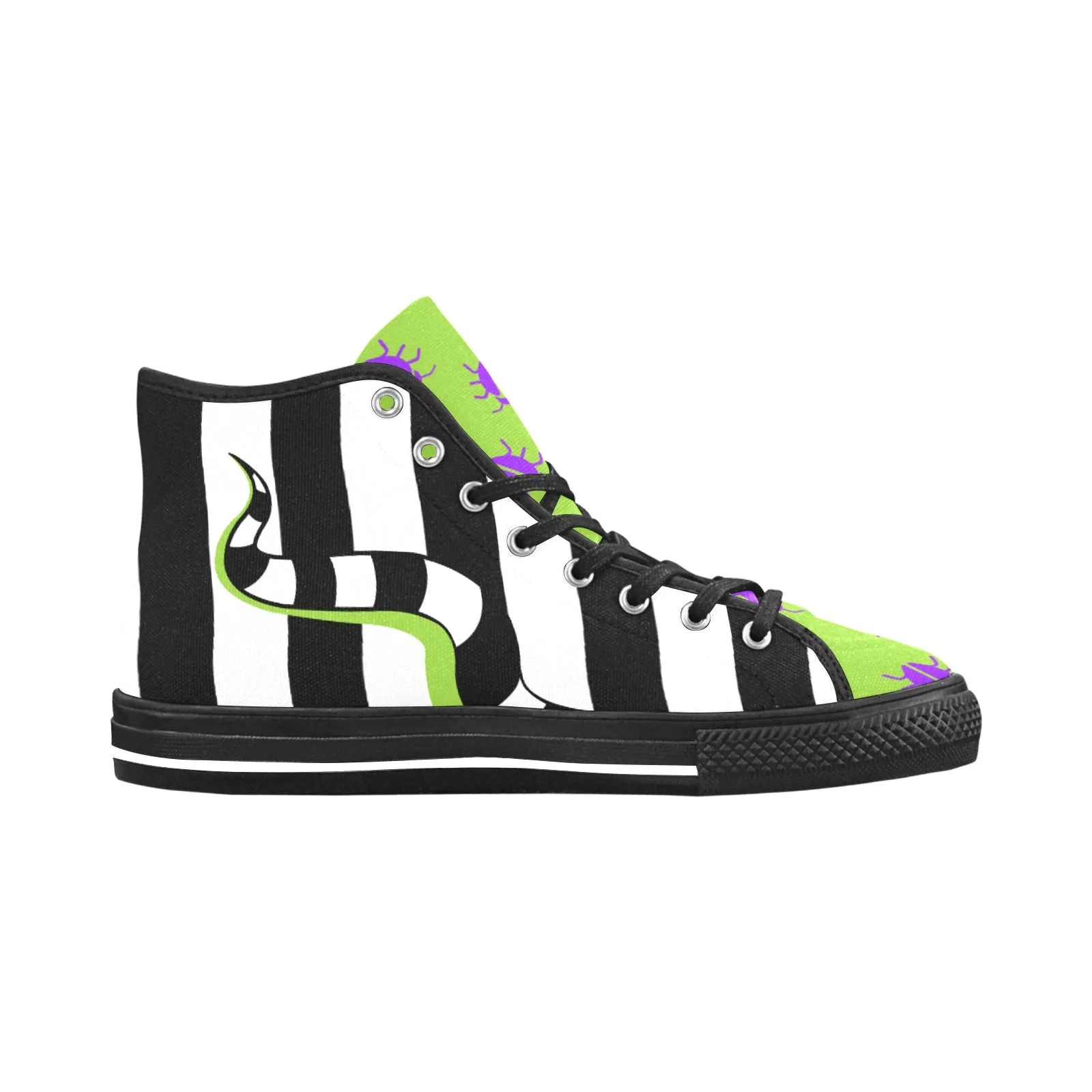 Beetlejuice & Sandworm High Top Sk8 Canvas Sneakers
