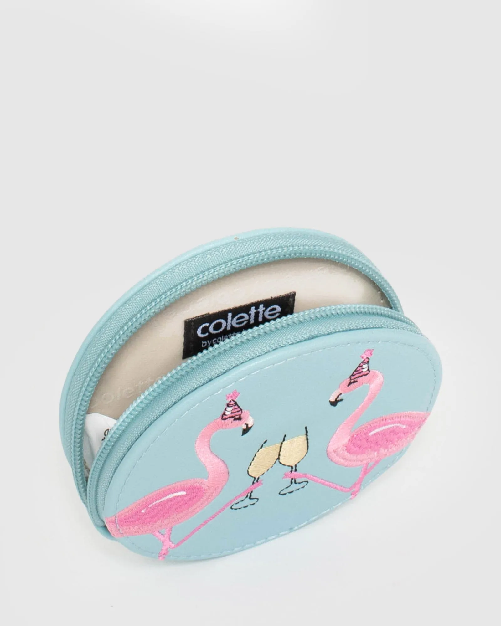 Blue Flamingo Party Round Rurse