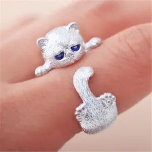 Boho Chic Retro Cat Rings