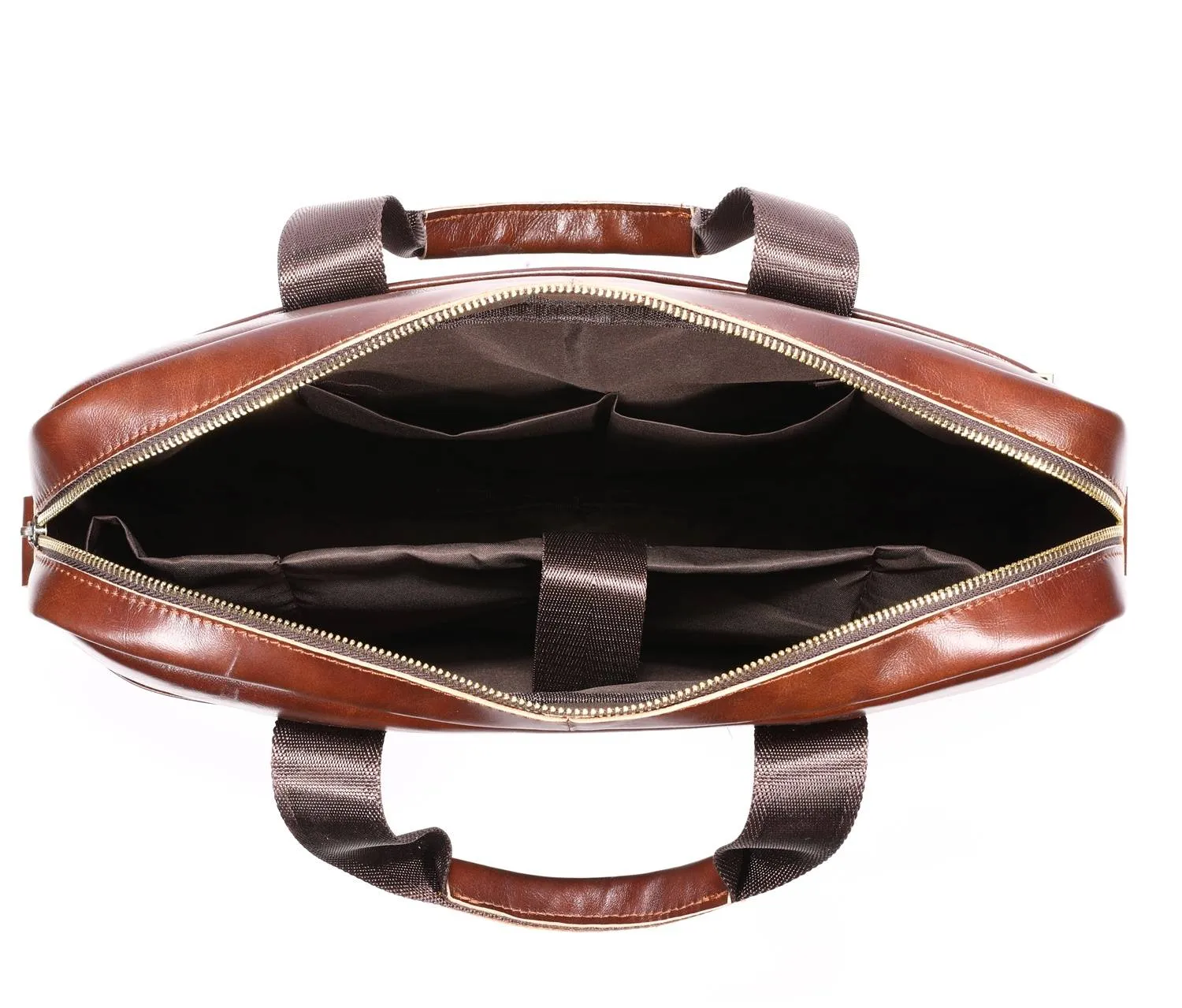 BULLCAPTAIN 16 Inch Men Leather Laptop Messenger Bags Business Travel Briefcases