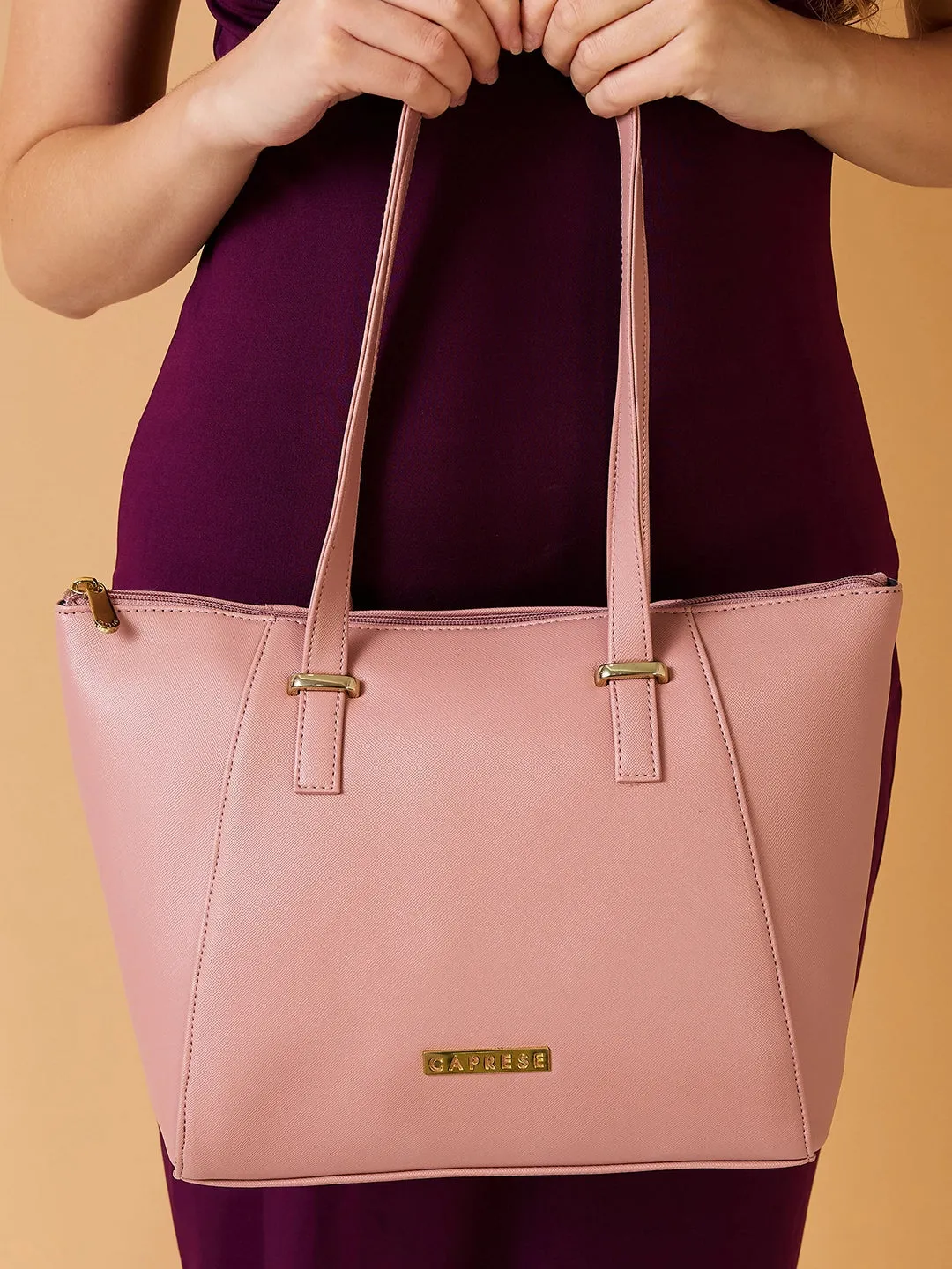 Caprese Afra Tote Medium Blush