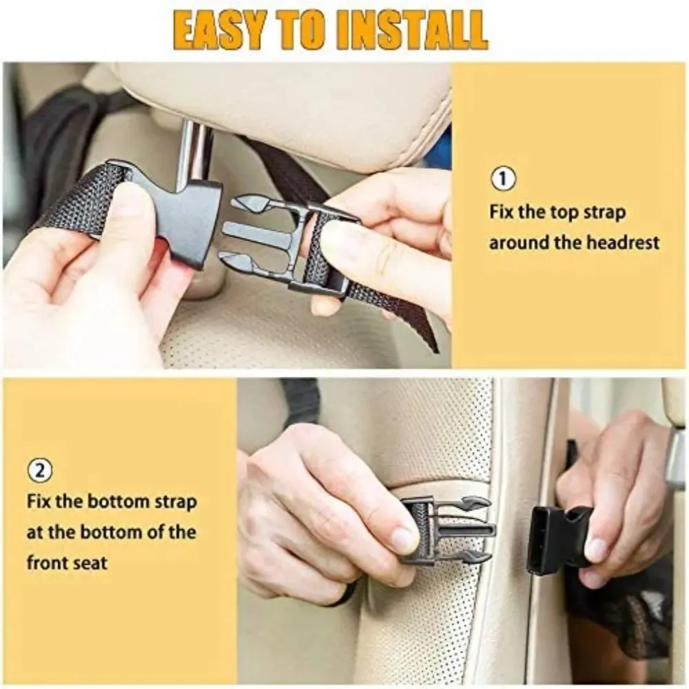 Car Backseat Organizer, 9 Storage Pockets Seat Back Protectors Kick Mats