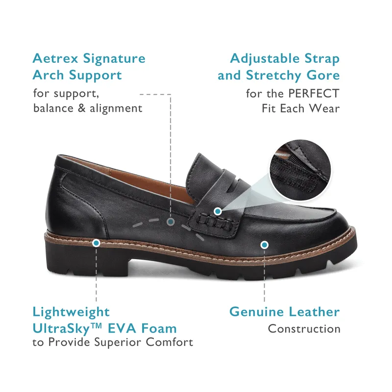Collette Arch Support Loafers Black