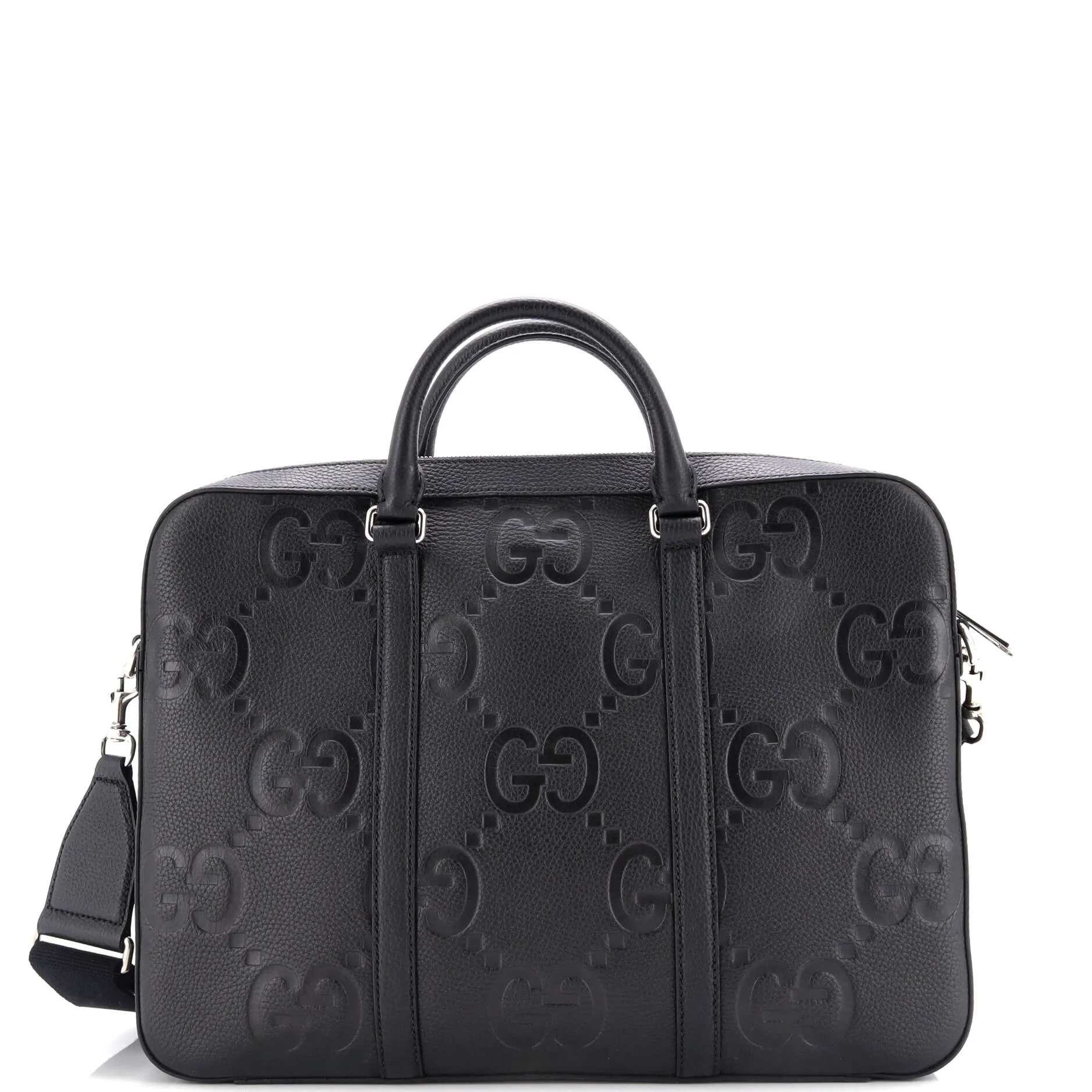 Convertible Briefcase Jumbo GG Embossed Leather