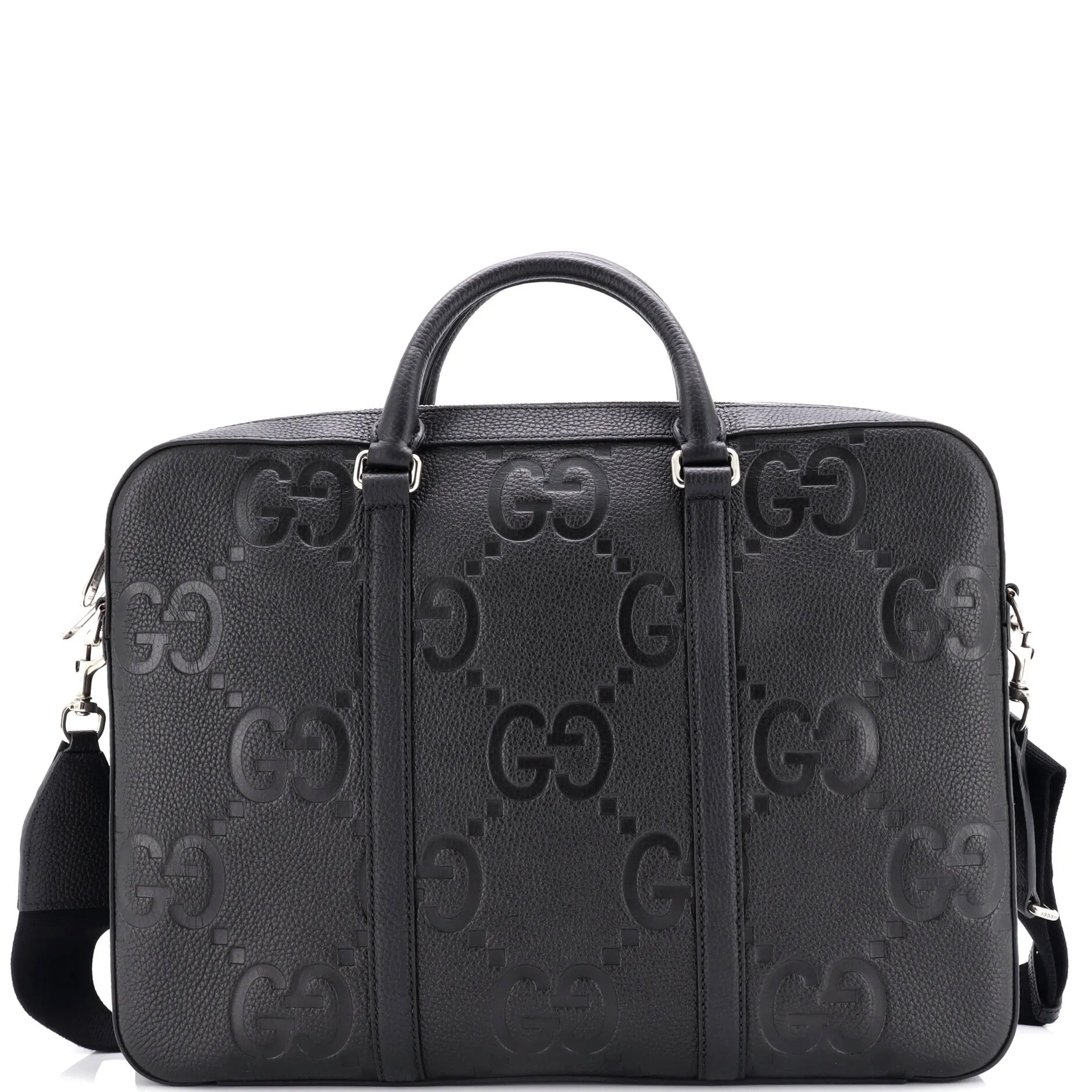 Convertible Briefcase Jumbo GG Embossed Leather