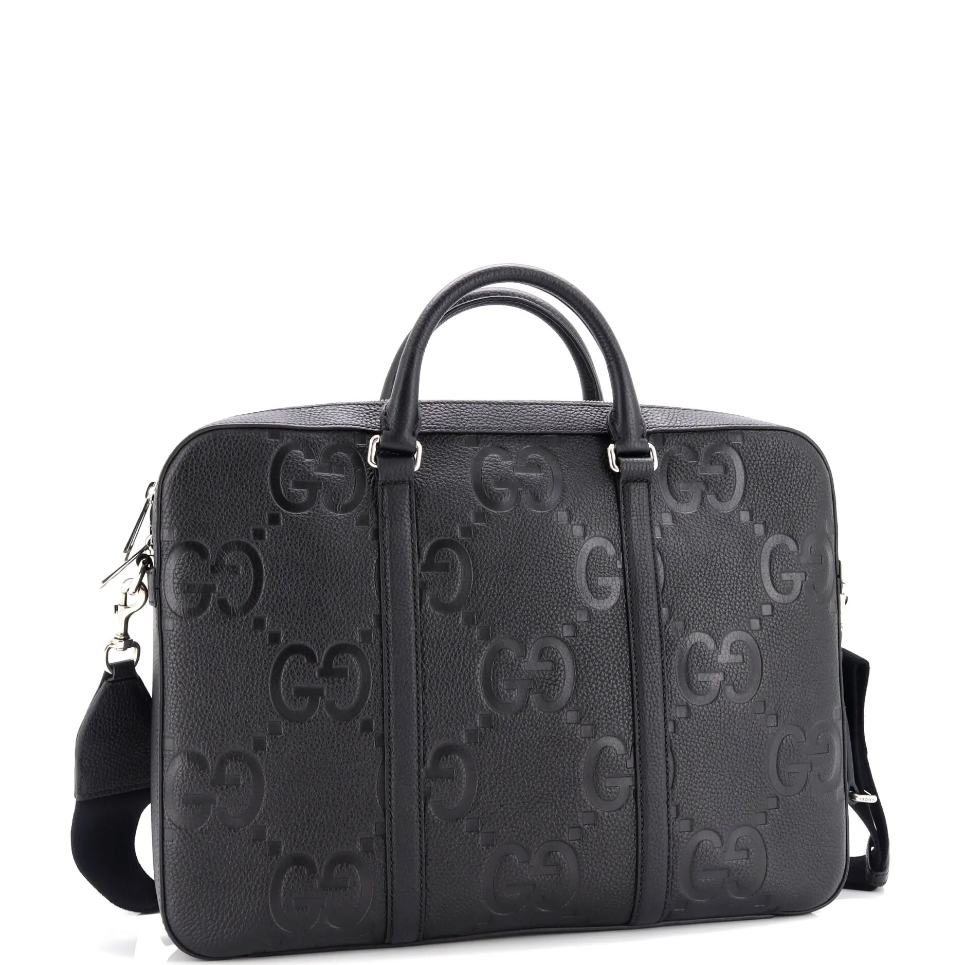 Convertible Briefcase Jumbo GG Embossed Leather