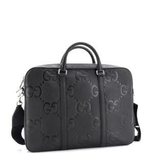 Convertible Briefcase Jumbo GG Embossed Leather